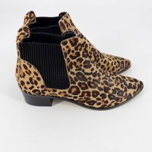 Dolce Vita Macie Leopard Print Bootie 100% Calf Hair 7.5 (Run Small)